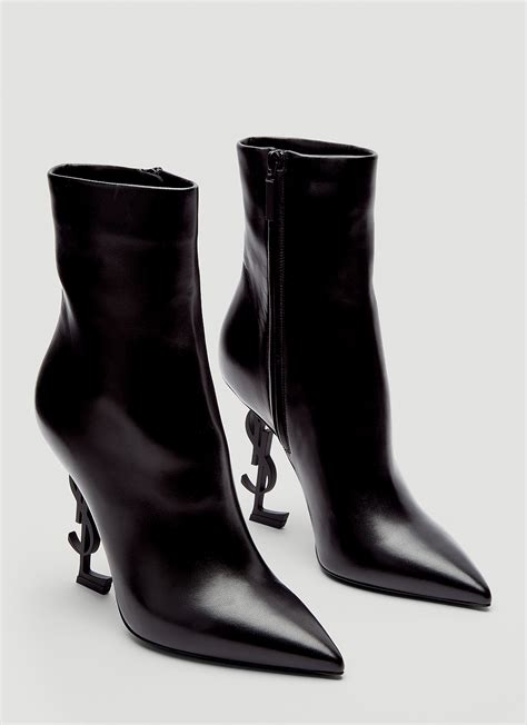 ysl black ladies boots|saint laurent opyum boots.